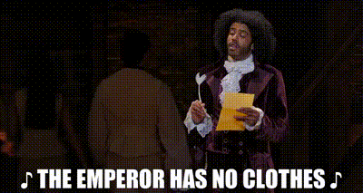 Jefferson sings that "The emperor has no clothes"