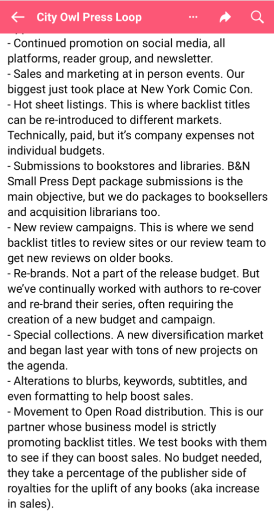 Many types of support that I never received.