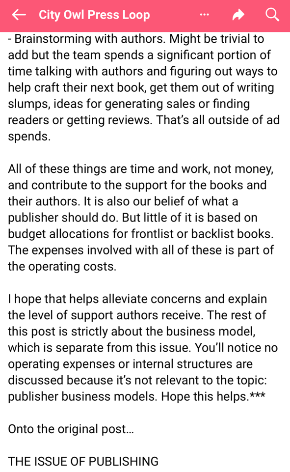 Brainstorming with authors and the issue of publishing