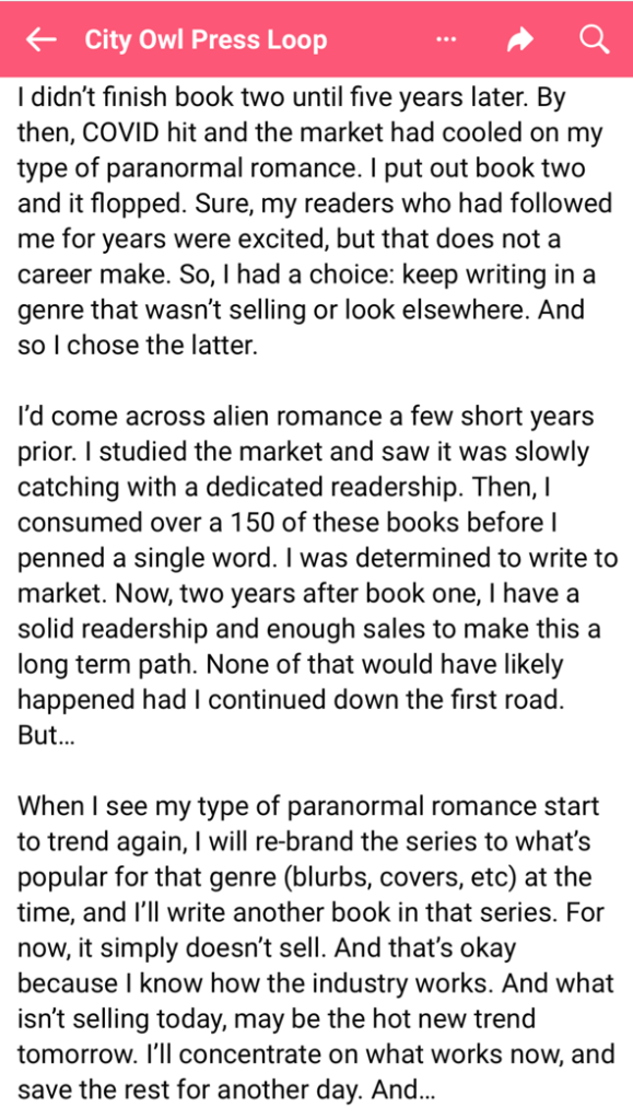 Alien Romance: The Tina Moss Story