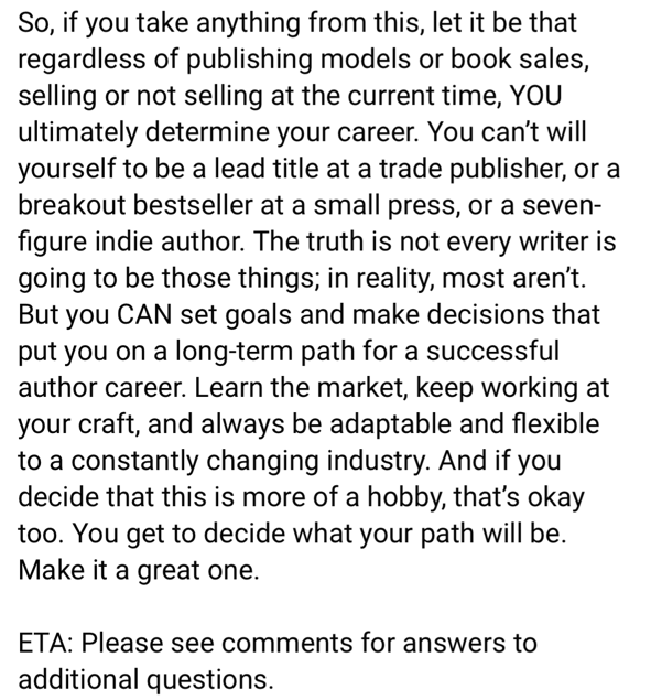 "If you decide this is more of a hobby, that's ok too"